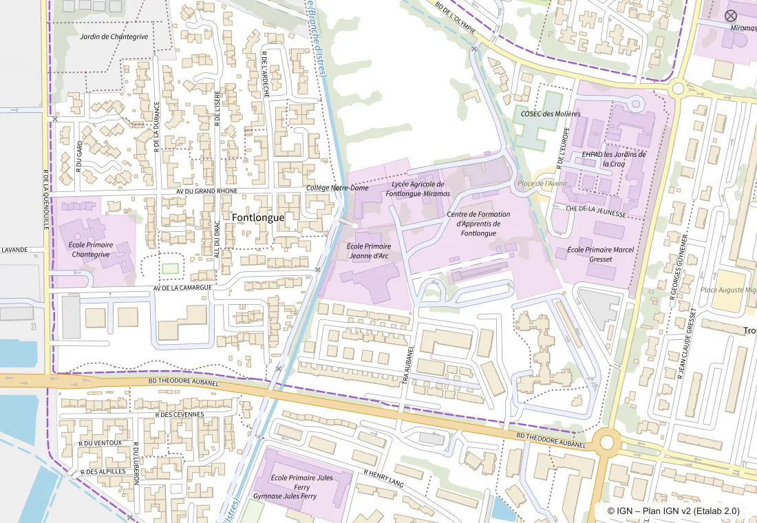 Plan d’accès : Boulevard Théodore Aubanel, 13140 Miramas